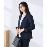 【洗える/UVカット】リネンライクストレッチノーカラージャケット | a.v.v【WOMEN】 | 詳細画像3 