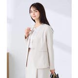 【洗える/UVカット】リネンライクストレッチノーカラージャケット | a.v.v【WOMEN】 | 詳細画像8 