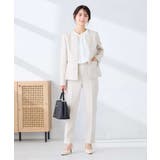 【洗える/UVカット】リネンライクストレッチキーネックジャケット | a.v.v【WOMEN】 | 詳細画像13 