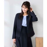 【洗える/UVカット】リネンライクストレッチキーネックジャケット | a.v.v【WOMEN】 | 詳細画像2 