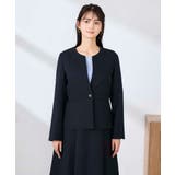 【洗える/UVカット】リネンライクストレッチキーネックジャケット | a.v.v【WOMEN】 | 詳細画像24 