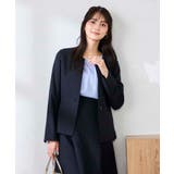 【洗える/UVカット】リネンライクストレッチキーネックジャケット | a.v.v【WOMEN】 | 詳細画像3 