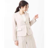 【セットアップ対応/洗える】リネンライクVネックジャケット | a.v.v【WOMEN】 | 詳細画像14