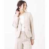 【セットアップ対応/洗える】リネンライクVネックジャケット | a.v.v【WOMEN】 | 詳細画像28