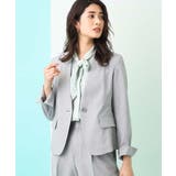 グレー | 【セットアップ対応/洗える】リネンライクVネックジャケット | a.v.v【WOMEN】