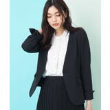 ブラック | 【セットアップ対応】Vネックジャケット | a.v.v【WOMEN】