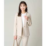 【洗える/ストレッチ/UVカット】麻調ストレッチノーカラージャケット | a.v.v【WOMEN】 | 詳細画像10