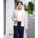 【洗える/ストレッチ/UVカット】麻調ストレッチキーネックジャケット | a.v.v【WOMEN】 | 詳細画像7