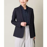 ネイビー | 【洗える UVカット 接触冷感】オックスストレッチテーラードジャケット【Refl… | a.v.v【WOMEN】