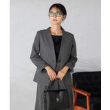 【洗える/イージーケア/吸水速乾/ストレッチ】梳毛調Vネックジャケット | a.v.v【WOMEN】 | 詳細画像10 