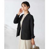 【洗える/イージーケア/吸水速乾/ストレッチ】梳毛調Vネックジャケット | a.v.v【WOMEN】 | 詳細画像14 