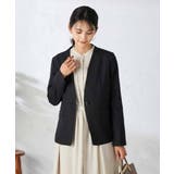 【洗える/イージーケア/吸水速乾/ストレッチ】梳毛調Vネックジャケット | a.v.v【WOMEN】 | 詳細画像19 