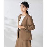 【洗える/イージーケア/吸水速乾/ストレッチ】梳毛調Vネックジャケット | a.v.v【WOMEN】 | 詳細画像2 