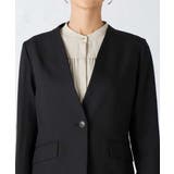 【洗える/イージーケア/吸水速乾/ストレッチ】梳毛調Vネックジャケット | a.v.v【WOMEN】 | 詳細画像27 