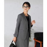 【洗える/イージーケア/吸水速乾/ストレッチ】梳毛調Vネックジャケット | a.v.v【WOMEN】 | 詳細画像9 