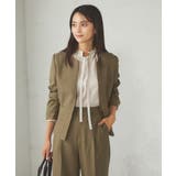 【洗える/イージーケア/吸水速乾/ストレッチ】梳毛調キーネックジャケット | a.v.v【WOMEN】 | 詳細画像1 