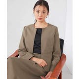 【洗える/イージーケア/吸水速乾/ストレッチ】梳毛調キーネックジャケット | a.v.v【WOMEN】 | 詳細画像10 