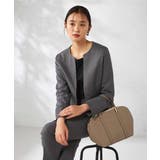 【洗える/イージーケア/吸水速乾/ストレッチ】梳毛調キーネックジャケット | a.v.v【WOMEN】 | 詳細画像18 