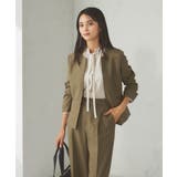 【洗える/イージーケア/吸水速乾/ストレッチ】梳毛調キーネックジャケット | a.v.v【WOMEN】 | 詳細画像2 