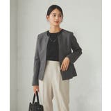 【洗える/イージーケア/吸水速乾/ストレッチ】梳毛調キーネックジャケット | a.v.v【WOMEN】 | 詳細画像24 