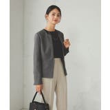 【洗える/イージーケア/吸水速乾/ストレッチ】梳毛調キーネックジャケット | a.v.v【WOMEN】 | 詳細画像25 