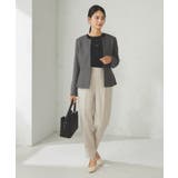 【洗える/イージーケア/吸水速乾/ストレッチ】梳毛調キーネックジャケット | a.v.v【WOMEN】 | 詳細画像28 