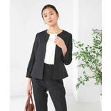 【洗える/イージーケア/吸水速乾/ストレッチ】梳毛調キーネックジャケット | a.v.v【WOMEN】 | 詳細画像29 