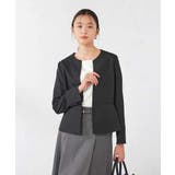 【洗える/イージーケア/吸水速乾/ストレッチ】梳毛調キーネックジャケット | a.v.v【WOMEN】 | 詳細画像31 