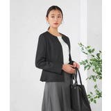 【洗える/イージーケア/吸水速乾/ストレッチ】梳毛調キーネックジャケット | a.v.v【WOMEN】 | 詳細画像32 