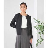 【洗える/イージーケア/吸水速乾/ストレッチ】梳毛調キーネックジャケット | a.v.v【WOMEN】 | 詳細画像33 
