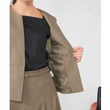 【洗える/イージーケア/吸水速乾/ストレッチ】梳毛調キーネックジャケット | a.v.v【WOMEN】 | 詳細画像47 