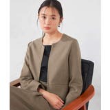 【洗える/イージーケア/吸水速乾/ストレッチ】梳毛調キーネックジャケット | a.v.v【WOMEN】 | 詳細画像9 