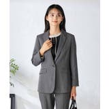 【洗える/イージーケア/吸水速乾/ストレッチ】梳毛調テーラードジャケット | a.v.v【WOMEN】 | 詳細画像1 