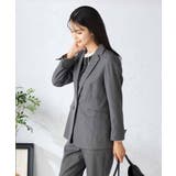 【洗える/イージーケア/吸水速乾/ストレッチ】梳毛調テーラードジャケット | a.v.v【WOMEN】 | 詳細画像3 