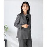 【洗える/イージーケア/吸水速乾/ストレッチ】梳毛調テーラードジャケット | a.v.v【WOMEN】 | 詳細画像4 