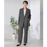 【洗える/イージーケア/吸水速乾/ストレッチ】梳毛調ダブルブレストジャケット | a.v.v【WOMEN】 | 詳細画像10 