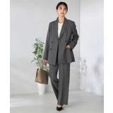 【洗える/イージーケア/吸水速乾/ストレッチ】梳毛調ダブルブレストジャケット | a.v.v【WOMEN】 | 詳細画像11 