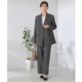 【洗える/イージーケア/吸水速乾/ストレッチ】梳毛調ダブルブレストジャケット | a.v.v【WOMEN】 | 詳細画像13 