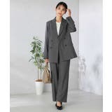 【洗える/イージーケア/吸水速乾/ストレッチ】梳毛調ダブルブレストジャケット | a.v.v【WOMEN】 | 詳細画像14 