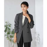 【洗える/イージーケア/吸水速乾/ストレッチ】梳毛調ダブルブレストジャケット | a.v.v【WOMEN】 | 詳細画像3 