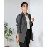 【洗える/イージーケア/吸水速乾/ストレッチ】梳毛調ダブルブレストジャケット | a.v.v【WOMEN】 | 詳細画像4 