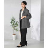 【洗える/イージーケア/吸水速乾/ストレッチ】梳毛調ダブルブレストジャケット | a.v.v【WOMEN】 | 詳細画像5 