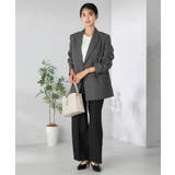 【洗える/イージーケア/吸水速乾/ストレッチ】梳毛調ダブルブレストジャケット | a.v.v【WOMEN】 | 詳細画像9 