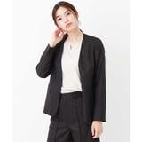 【セットアップ対応./防臭テープ付】キャリーマンVネックジャケット | a.v.v【WOMEN】 | 詳細画像1