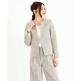 【セットアップ対応/洗える】ライトウーリッシュキーネックジャケット | a.v.v【WOMEN】 | 詳細画像12