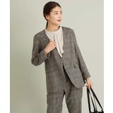 【セットアップ対応】チェック柄ノーカラージャケット【CARREMAN】 | a.v.v【WOMEN】 | 詳細画像5