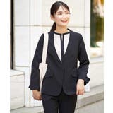 【洗濯機で洗える/ストレッチ】メランジドライノーカラージャケット | a.v.v【WOMEN】 | 詳細画像3