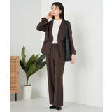 【洗える/イージーケア/ストレッチ】パウダーツイルVネックジャケット | a.v.v【WOMEN】 | 詳細画像22