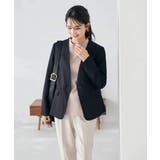 【洗える/イージーケア/ストレッチ】パウダーツイルVネックジャケット | a.v.v【WOMEN】 | 詳細画像34