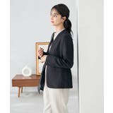 【洗える/イージーケア/ストレッチ】パウダーツイルVネックジャケット | a.v.v【WOMEN】 | 詳細画像35